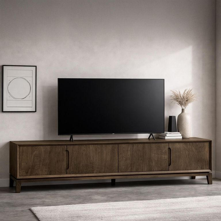 Cortez TV Unit - 4 Door - 210cm - Large - Brown - Mango Wood