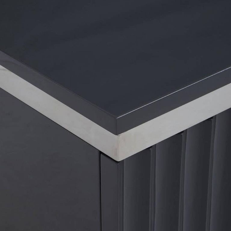Genoa TV Unit - Storage - Fluted - Grey