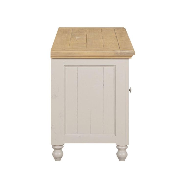 Chateau Standard TV Unit - 2 Door - Grey Painted - Pine