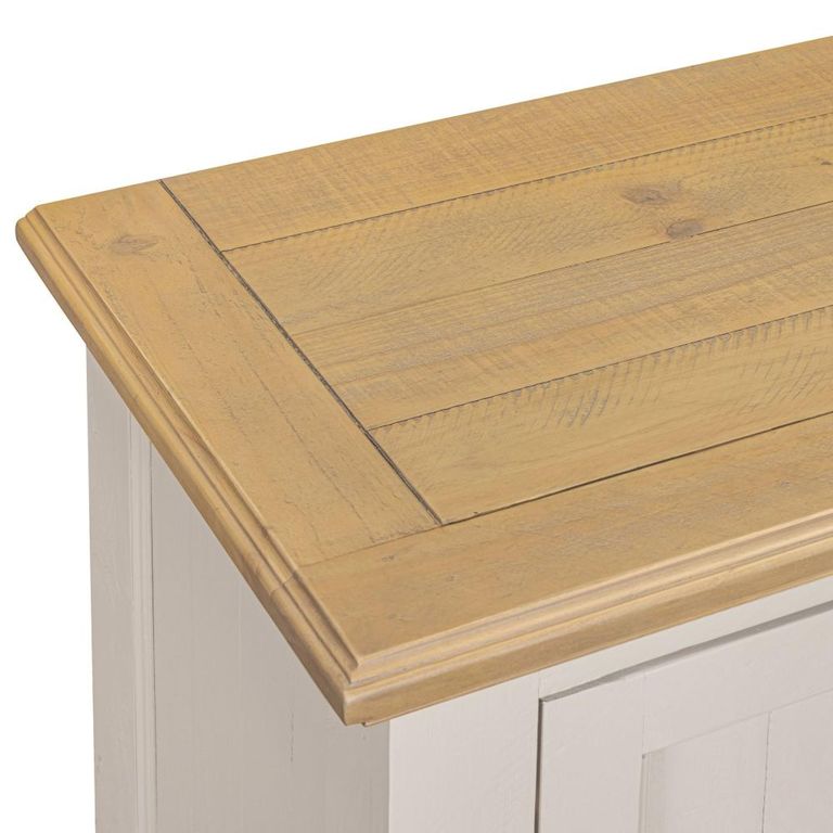 Chateau Standard TV Unit - 2 Door - Grey Painted - Pine