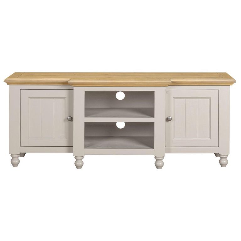 Chateau TV Unit - 2 Door - Large - Grey Painted - Pine