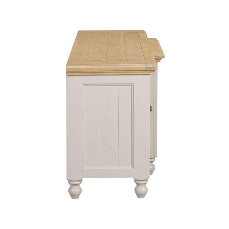 Chateau TV Unit - 2 Door - Large - Grey Painted - Pine