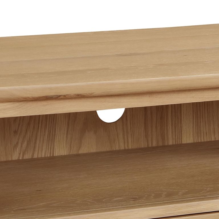Cotswold Oak Corner TV Unit - 2 Drawer - Natural