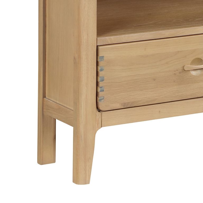 Cotswold Oak Corner TV Unit - 2 Drawer - Natural