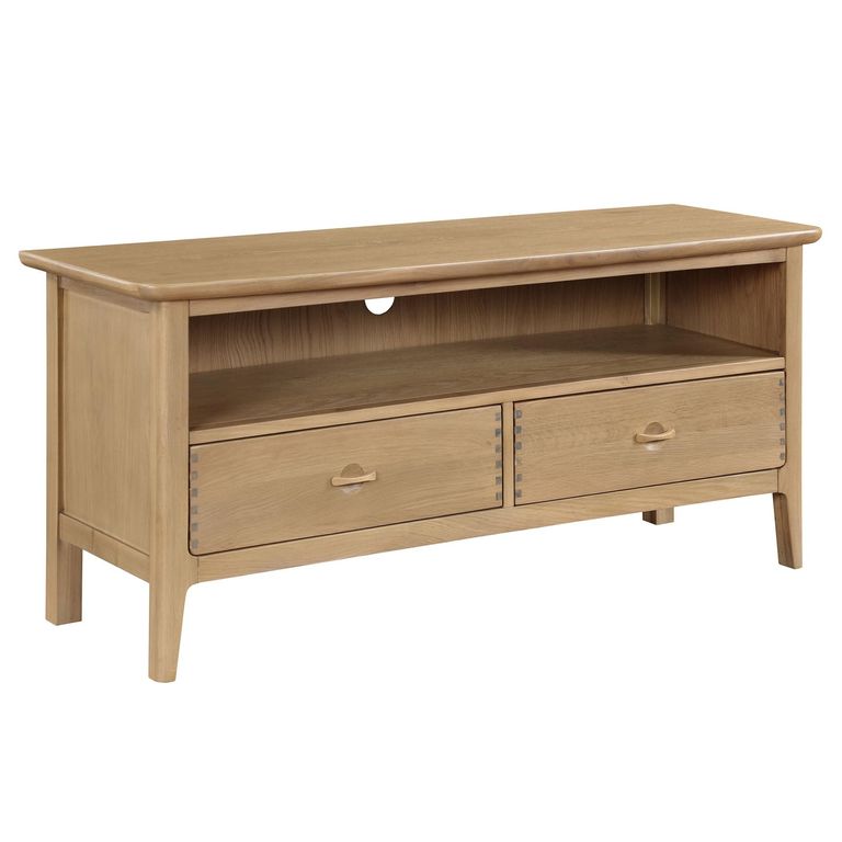 Cotswold Oak TV Unit - 2 Drawer - Natural