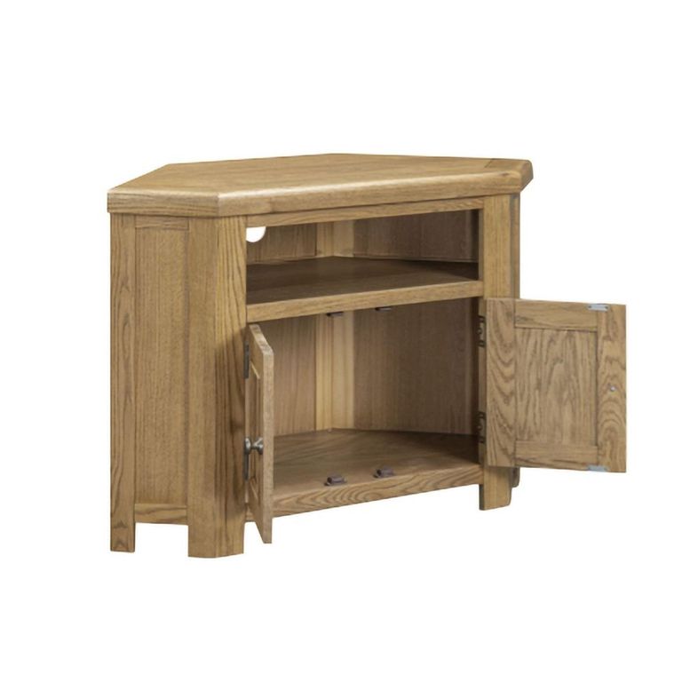 Dorchester Corner TV Unit - 2 Door - Rustic Oak
