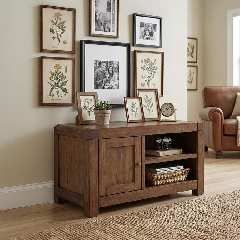 Oakridge TV Unit - 1 Door - Compact - Dark Oak