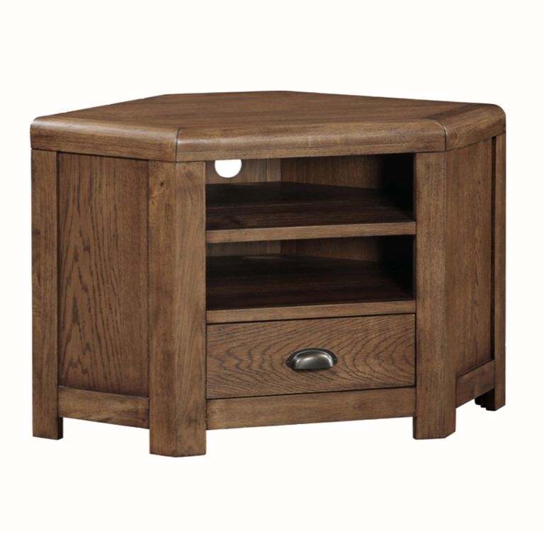 Oakridge Corner TV Unit - 1 Drawer - Dark Oak