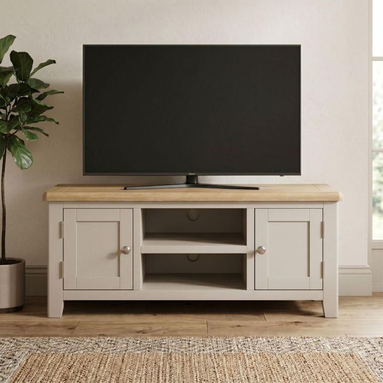 Windermere Painted TV Unit - 2 Door - Oyster Grey