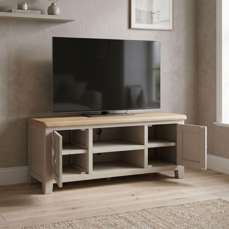 Windermere Painted TV Unit - 2 Door - Oyster Grey