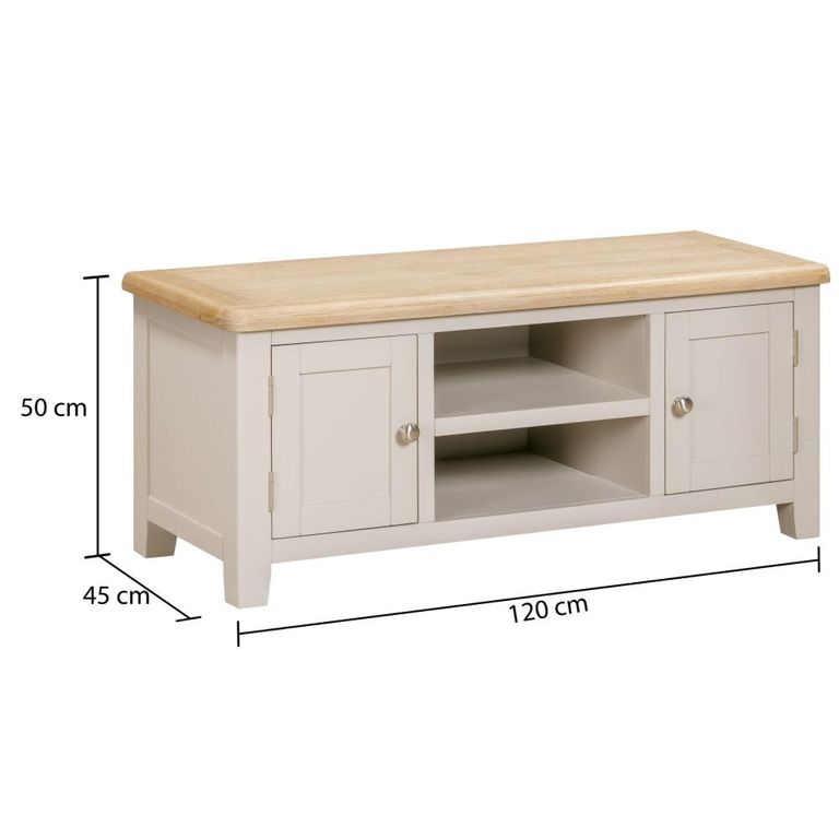 Windermere Painted TV Unit - 2 Door - Oyster Grey