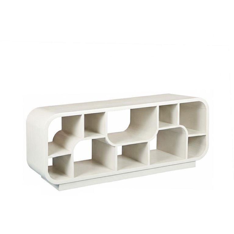 Brix Morgan TV Unit - 130cm - Small - Off White - Mango Wood