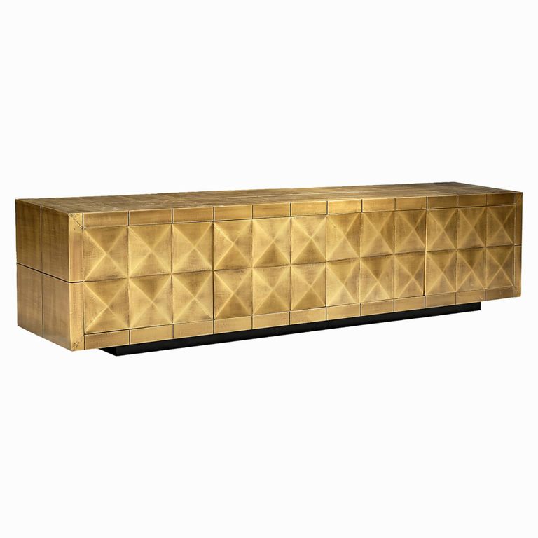 Collada TV Cabinet - 4 Door - 220cm - Large - Brushed Gold