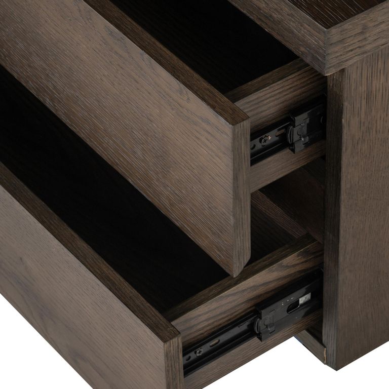 Lachance Floating TV Media Wall Cabinet - 3 Door - 220cm - Large - Wall Mounted - Brown - Oak