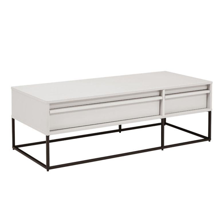 Albion Small TV Unit - 2 Drawer - Stone Grey and Black