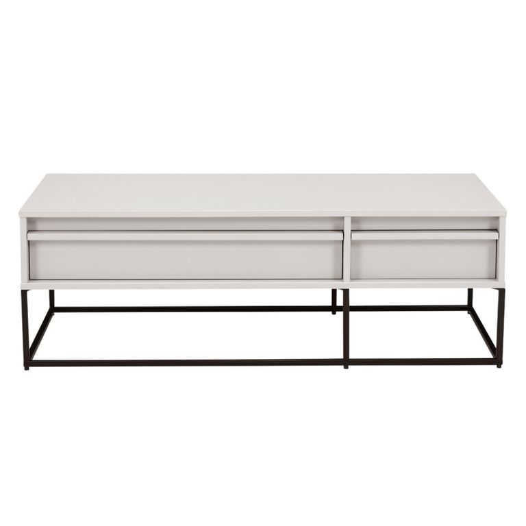 Albion Small TV Unit - 2 Drawer - Stone Grey and Black