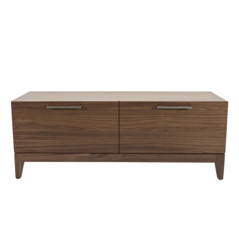 Peony TV Unit - 2 Drawer - Compact - Walnut - Wood