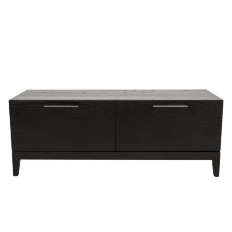 Peony TV Unit - 2 Drawer - Compact - Wenge Black - Wood