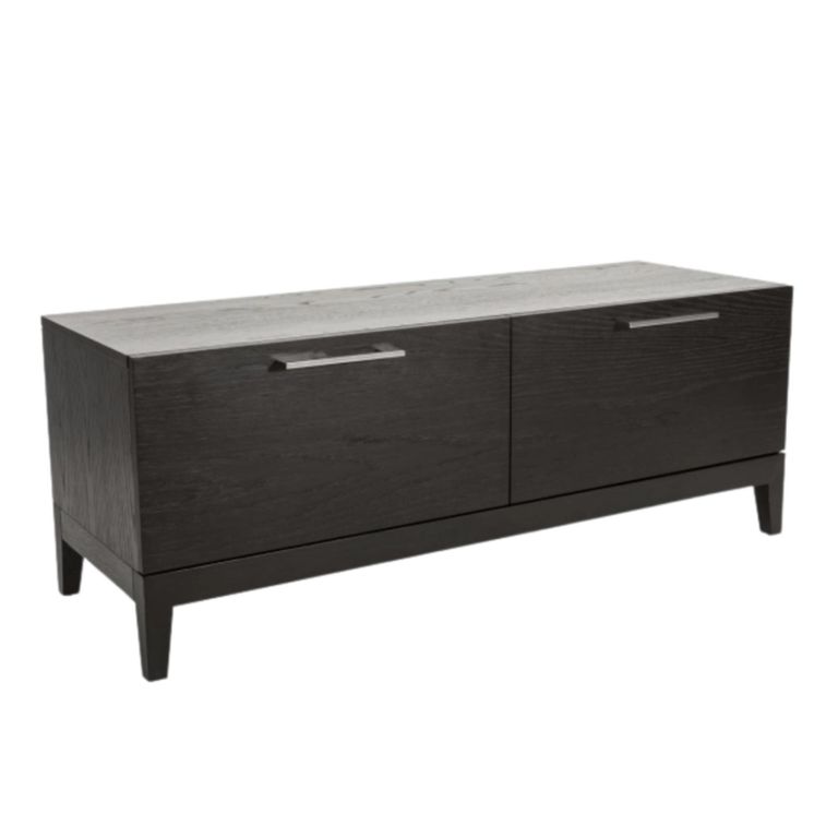 Peony TV Unit - 2 Drawer - Compact - Wenge Black - Wood