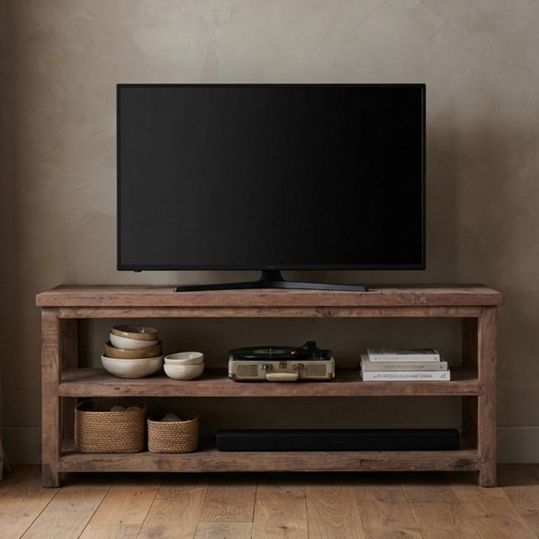 Bassano TV Unit - 160cm - Medium - Natural - Recycled Wood