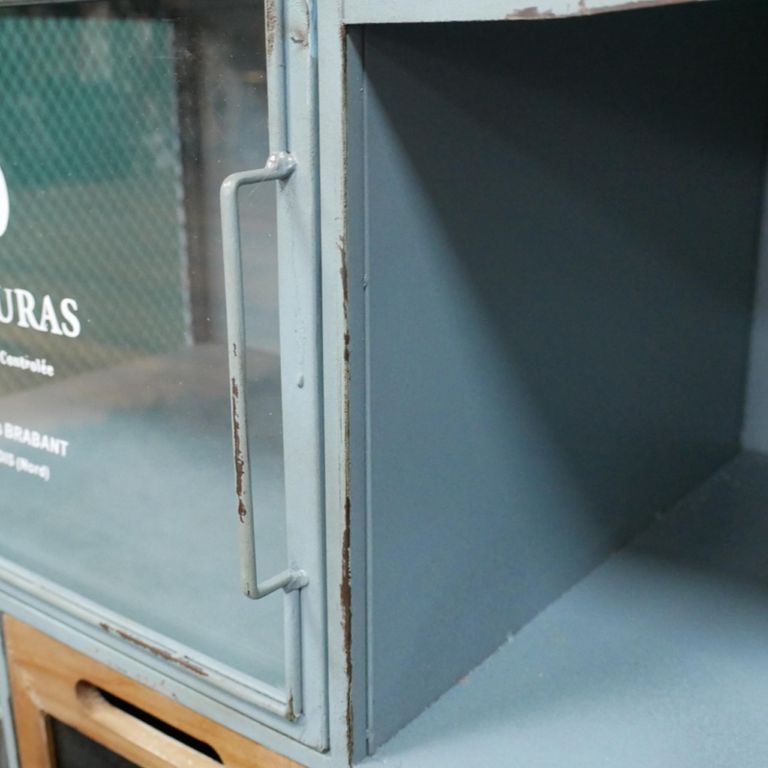 Industrial TV Cabinet - 1 Door - 106cm - Compact - Wood and Metal