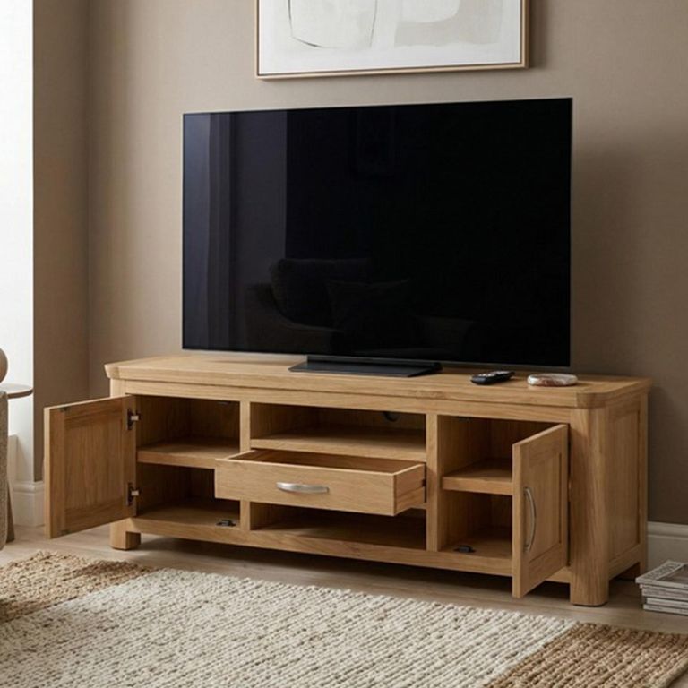 Treviso Oak TV Unit - 2 Door - 145cm - Medium