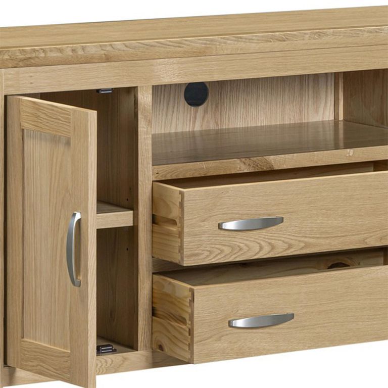Treviso Oak TV Unit - 2 Door - 220cm - Large