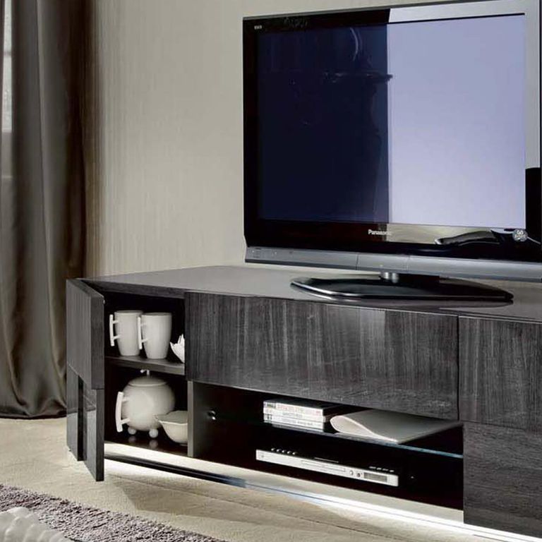 Montecarlo TV Unit - 2 Door - 1 Drawer - Large - Grey Koto High Gloss
