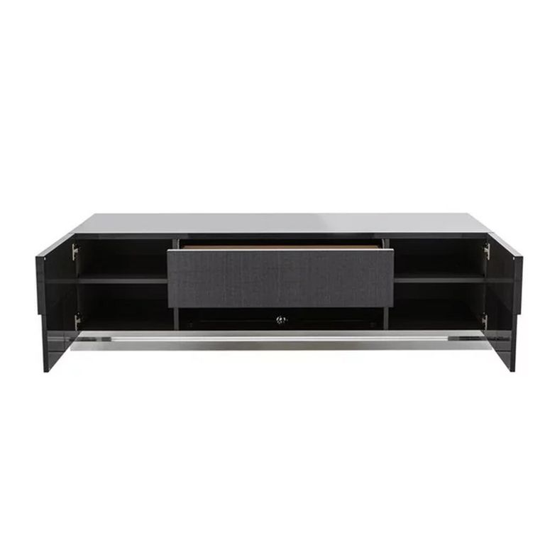 Montecarlo TV Unit - 2 Door - 1 Drawer - Large - Grey Koto High Gloss