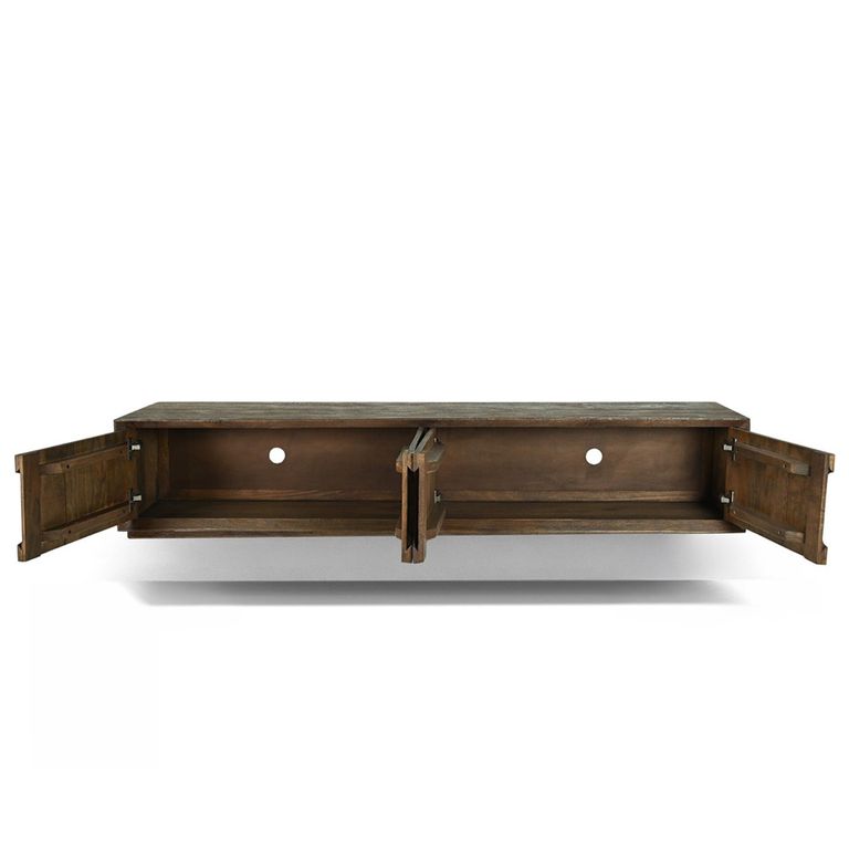 Cortez Floating TV Unit - 4 Door - 180cm - Medium - Wall Mounted - Malta - Mango Wood