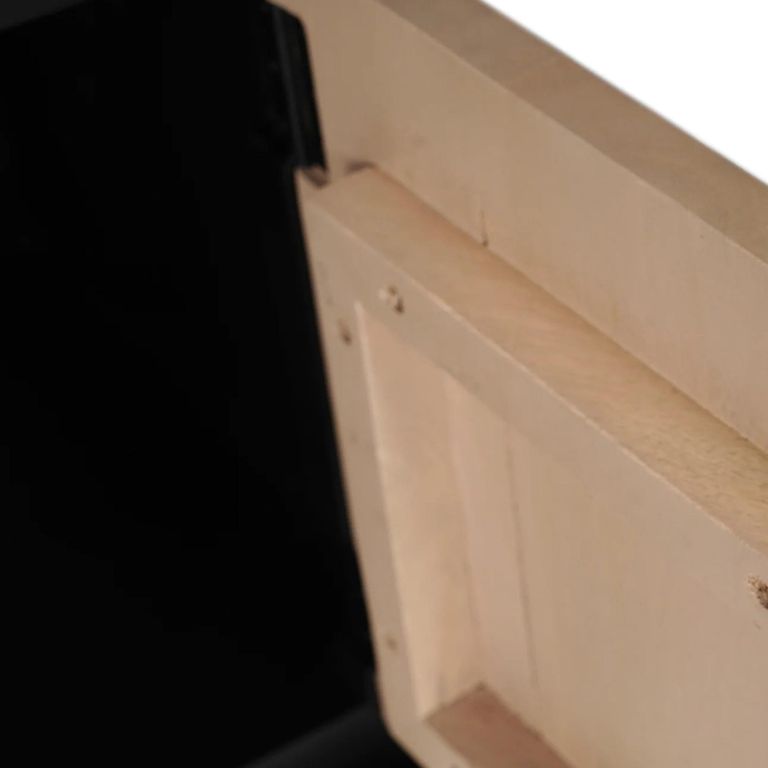 Boho TV Cabinet - 4 Door - 170cm - Large - Geometric Design - Natural and Black - Mango Wood