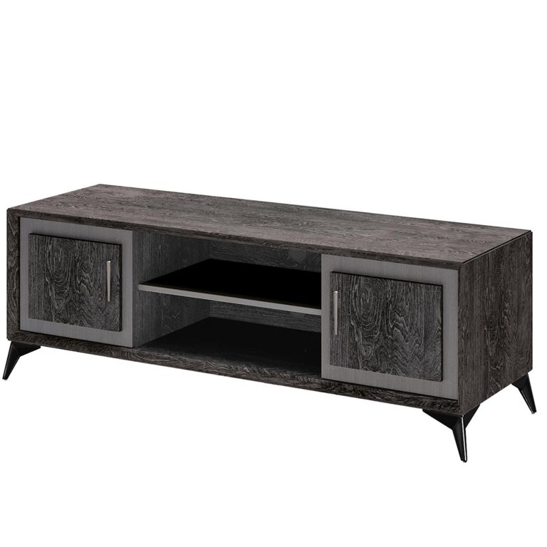 Krystal Italian TV Unit - 2 Door - Large - Medblue Birch Gloss