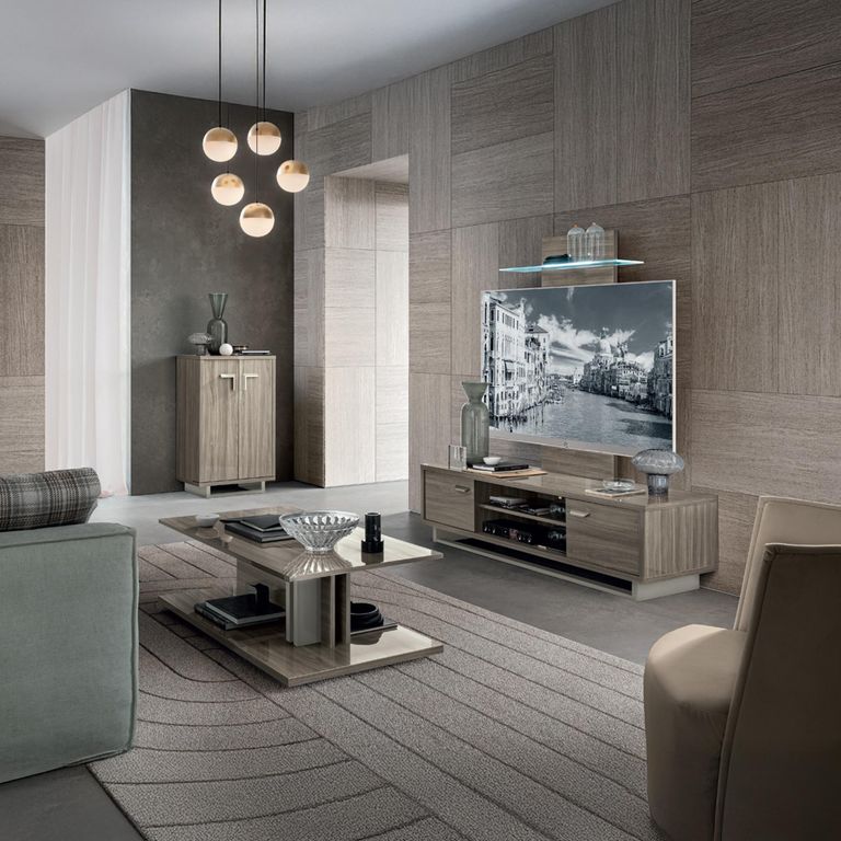 Volare Italian TV Unit - 2 Door - Venetian Grey