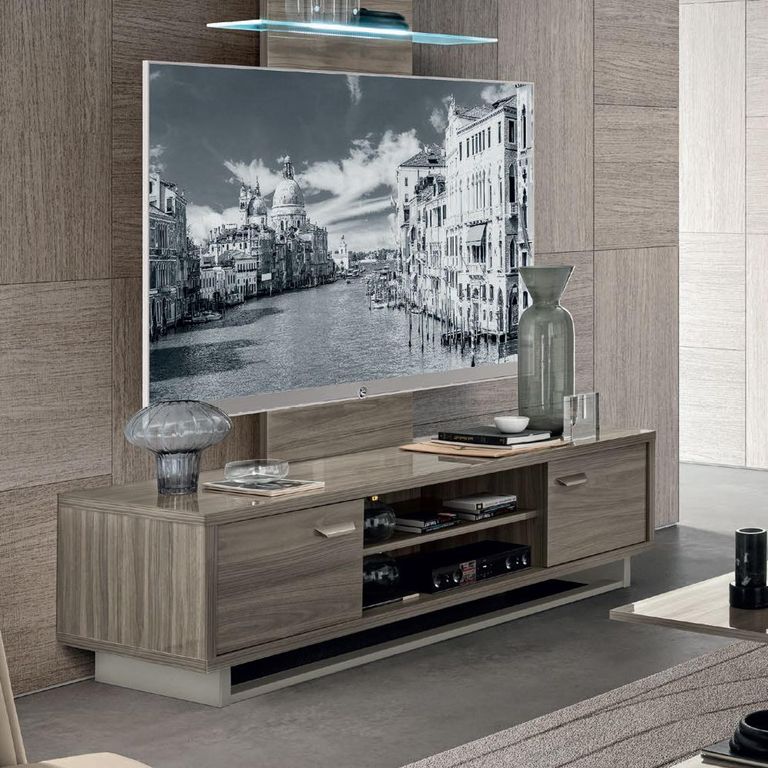 Volare Italian TV Unit - 2 Door - Venetian Grey