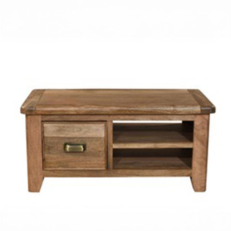 Dorset TV Unit - 1 Drawer - 95cm - Compact - Rustic - Mango Wood