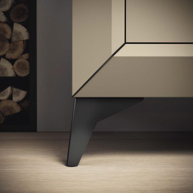 Prestige Italian TV Unit - Maxi - 2 Door 1 Drawer - Urban Velvet and Rich Tobacco