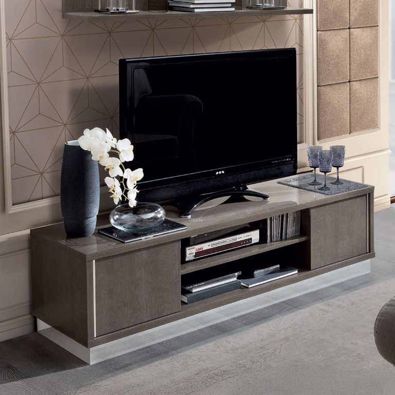 Platinum Italian TV Unit - 2 Door - Silver Birch