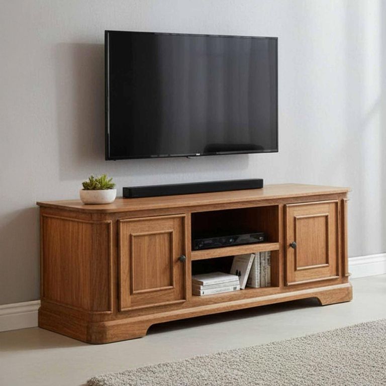 Nalandra Mango Wood 140cm Medium 2 Door TV Unit