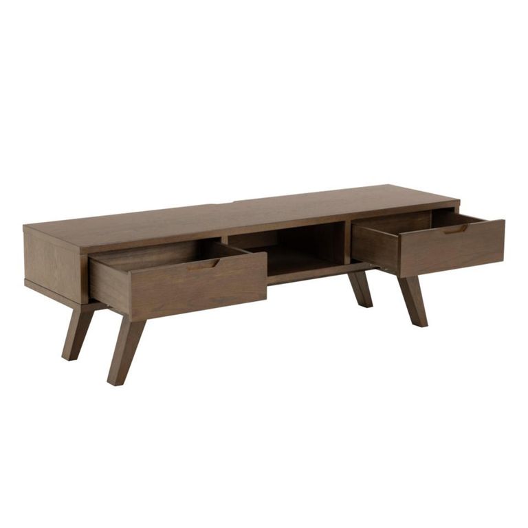 A Line TV Unit - 2 Drawer - Smoked Oak