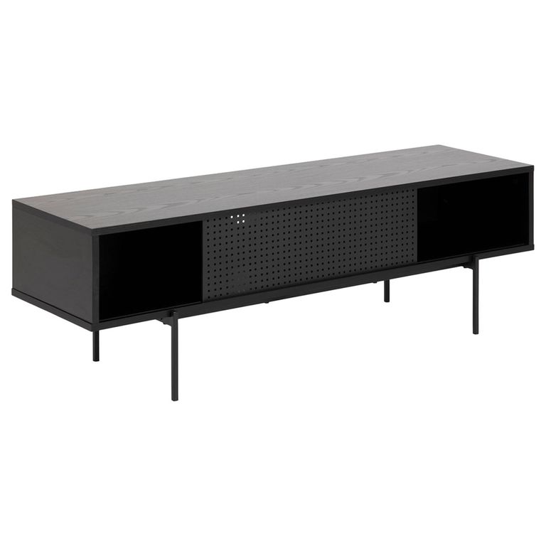 Angus TV Unit - 1 Door - Black Melamine