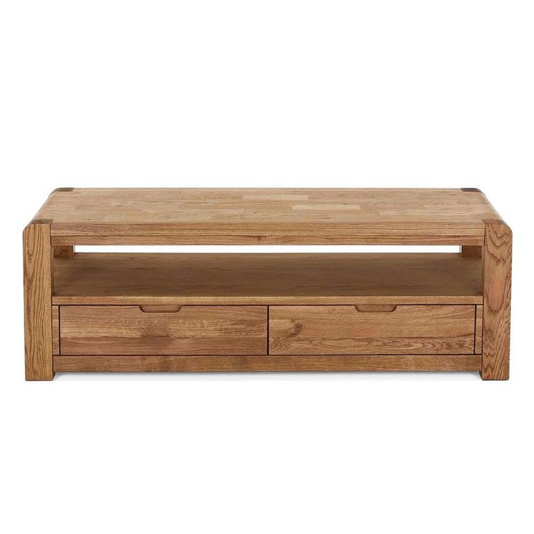 Bergen TV Unit - 2 Drawer - Oak