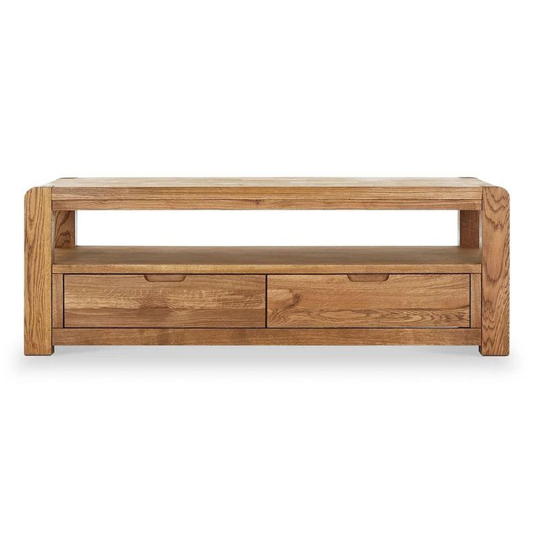 Bergen TV Unit - 2 Drawer - Oak