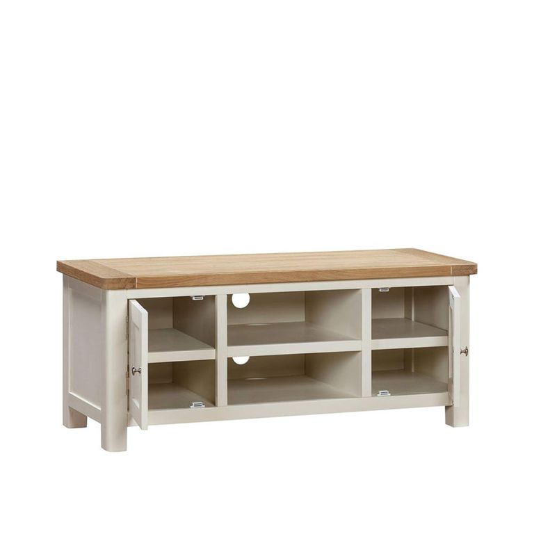 Hayley TV Unit - 2 Door - Oak and White
