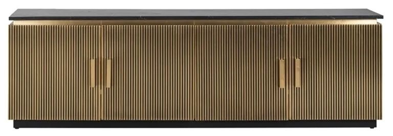 Ironville Brass Ribbed Extra Large TV Unit