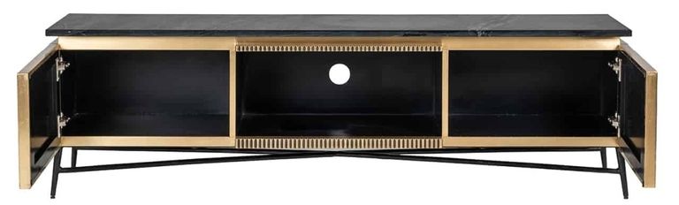 Ironville Brass Ribbed Large TV Unit