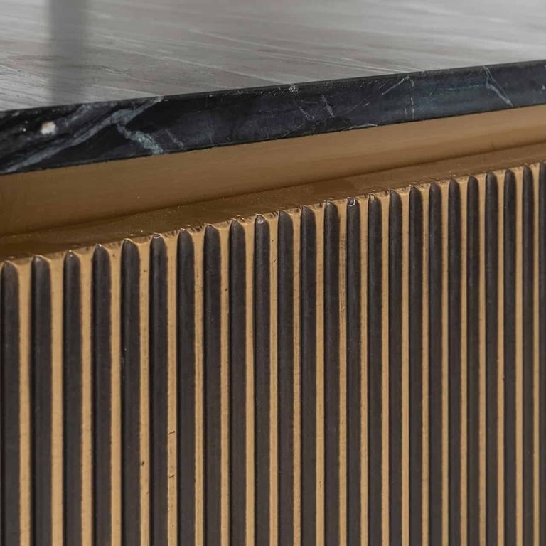 Ironville Brass Ribbed Large TV Unit
