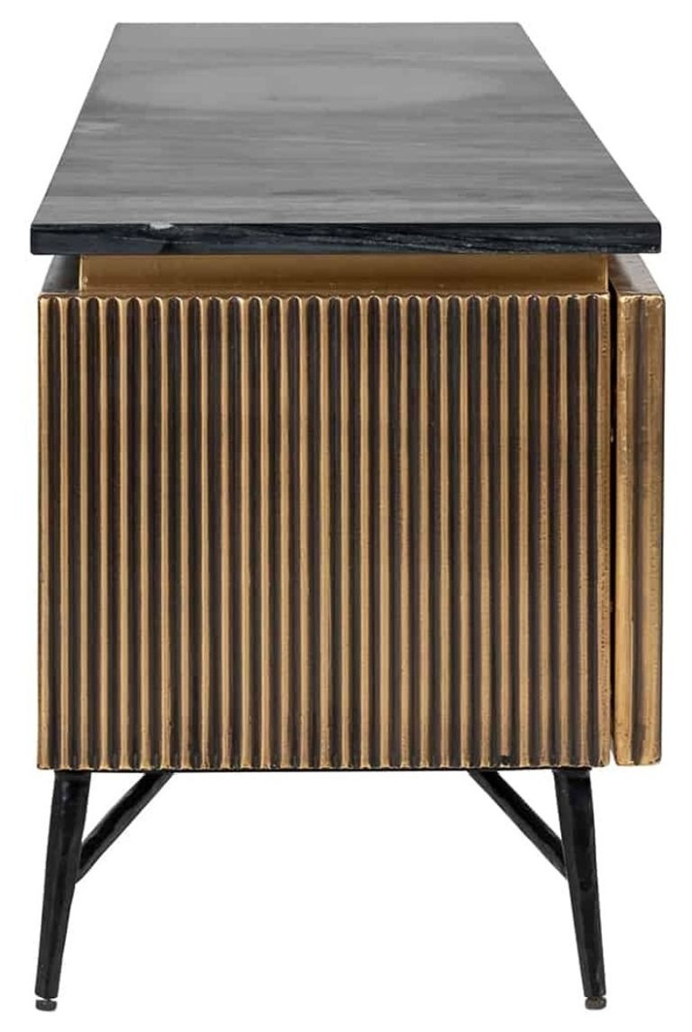 Ironville Brass Ribbed Large TV Unit