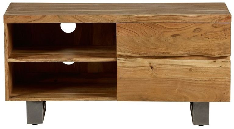 Kota TV Unit - 110cm - Live Edge - Solid Acacia Wood