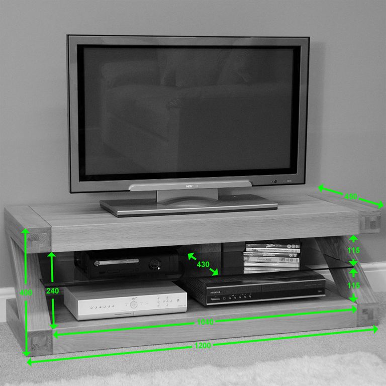 Z Designer Plasma TV Unit - Oak