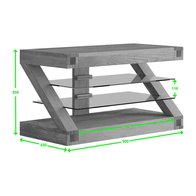 Z Designer TV Unit - Oak